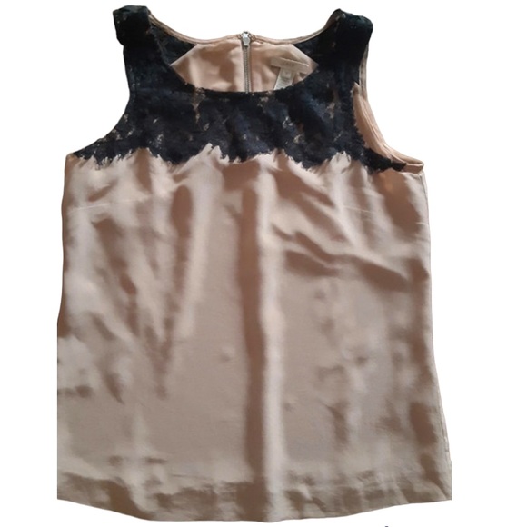J Crew sleeveless tan lace 100%silk blouse top BNWOT - Picture 7 of 11